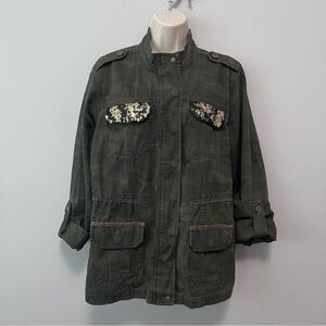 Democracy Sequin Camo Utility Jacket Size L